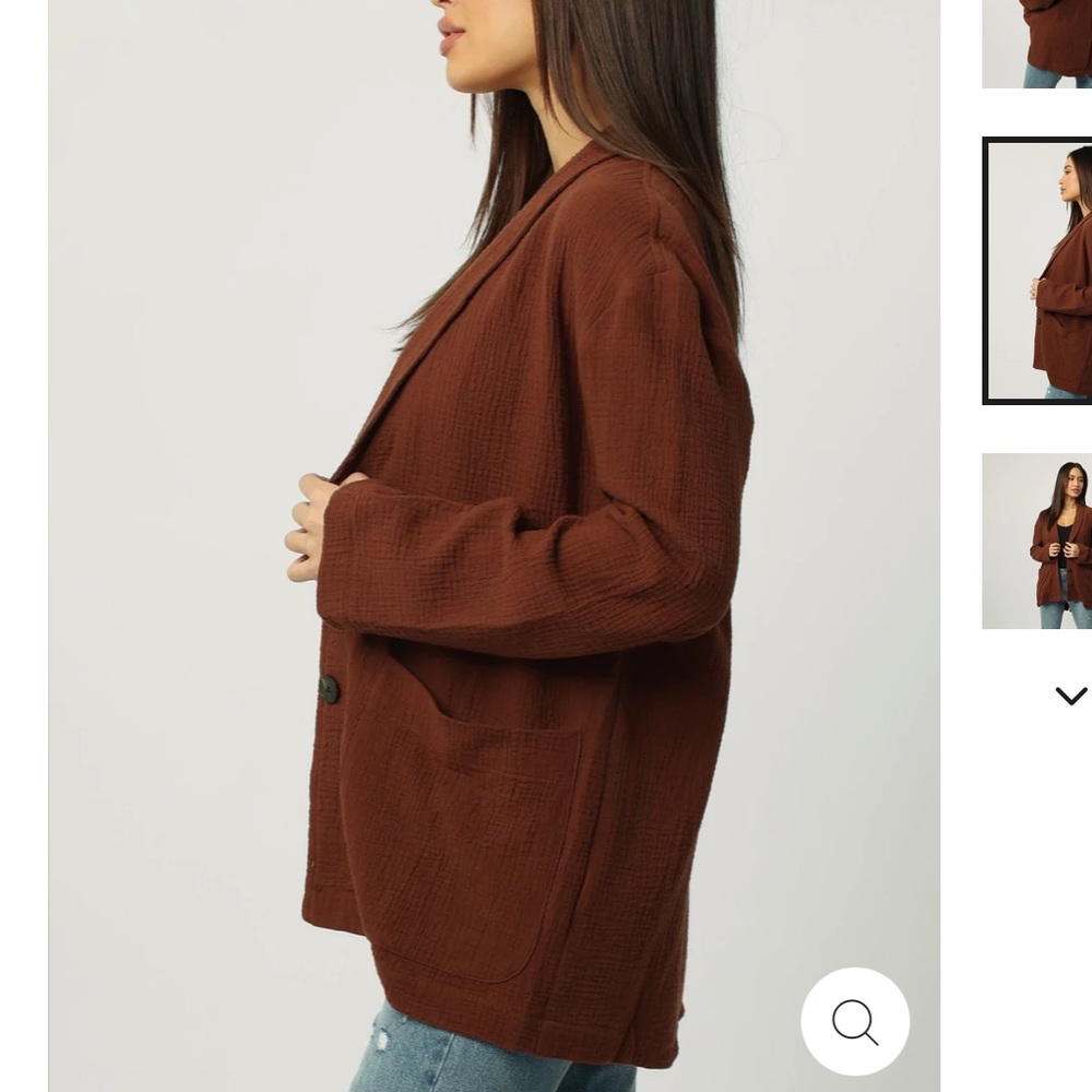 Dear John Linen Oversized Blazer XS